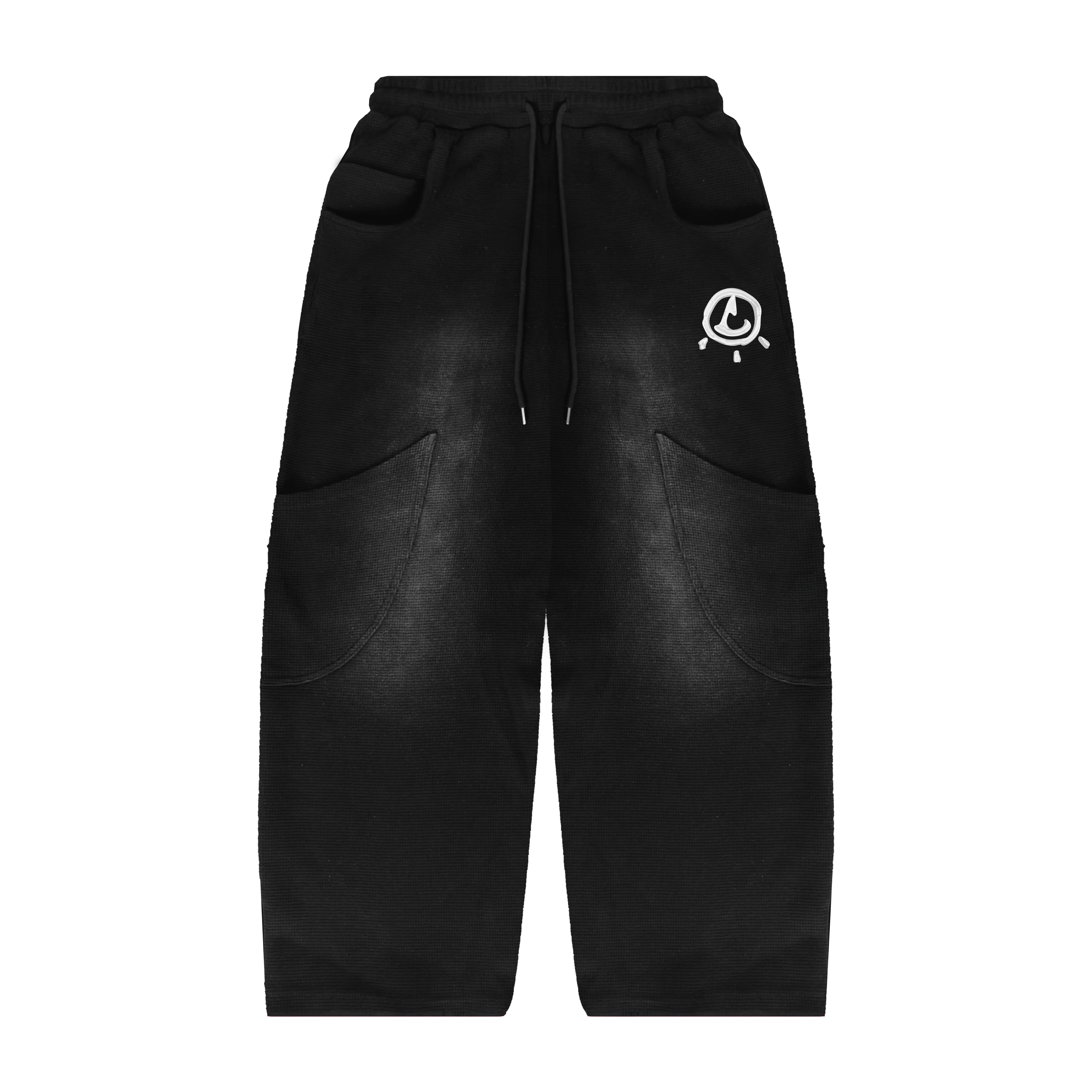 'ZHEENSITE' JOGGERS : OIL BLACK